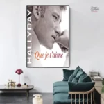 Affiche colorée de Johnny Hallyday à accrocher chez soi