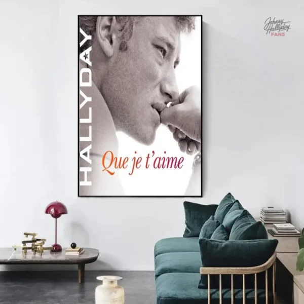 Affiche colorée de Johnny Hallyday à accrocher chez soi