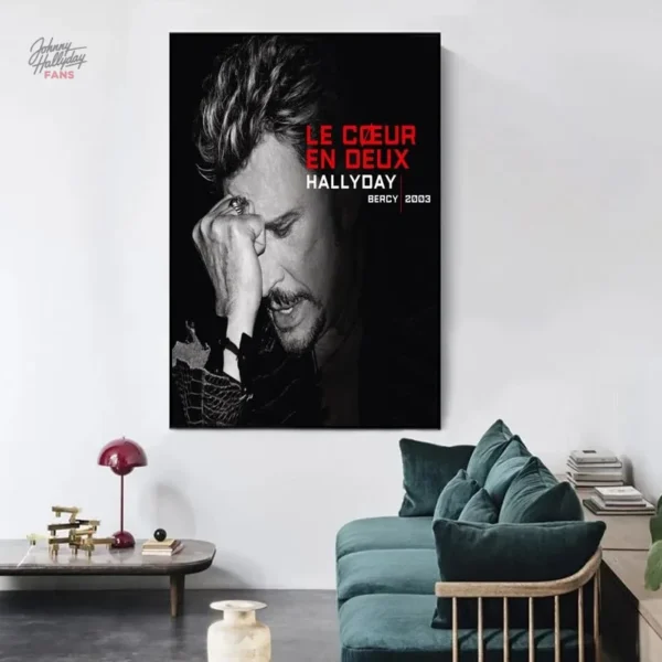 Poster de Johnny Hallyday, un classique pour les admirateurs