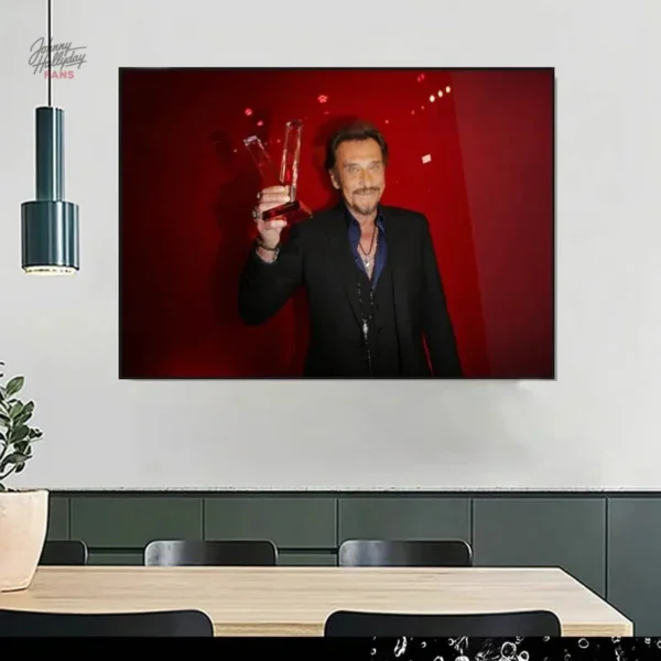 Affiche collector de Johnny Hallyday pour les fans