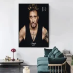 Affiche vintage de Johnny Hallyday avec une touche rétro