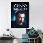 Poster artistique Johnny Hallyday pour décoration