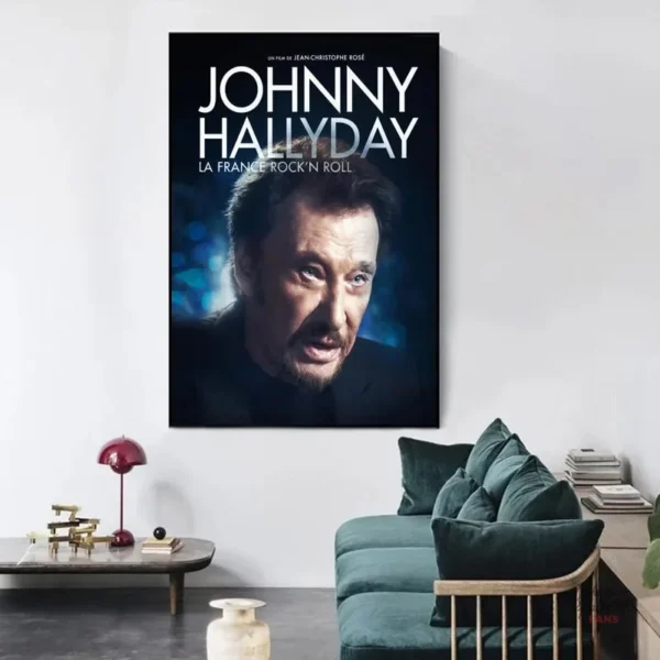 Poster artistique Johnny Hallyday pour décoration
