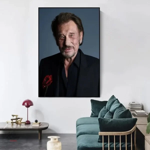 Affiche inspirée de Johnny Hallyday, icône de la musique