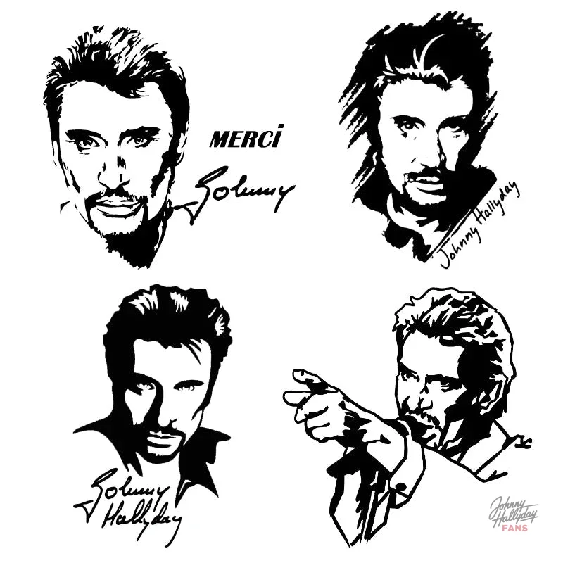 Autocollants Johnny Hallyday