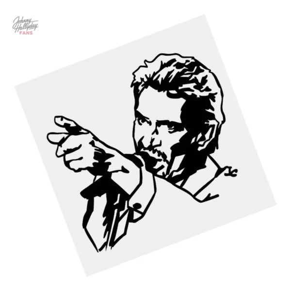 Autocollant Johnny Hallyday - Modèle classique