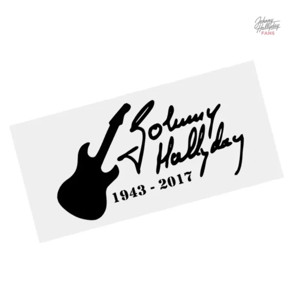 Autocollant Johnny Hallyday - Thème rock