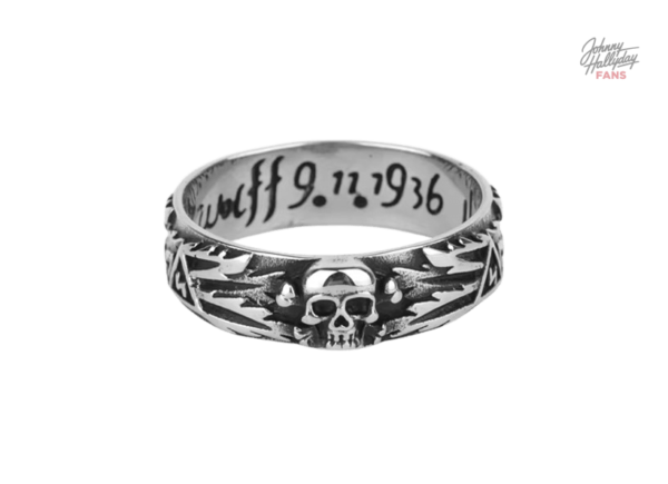 Bague crâne Johnny Hallyday, symbole de rock et de rébellion