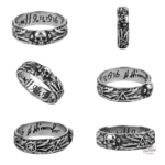 Bague inspirée par Johnny Hallyday, design crâne audacieux