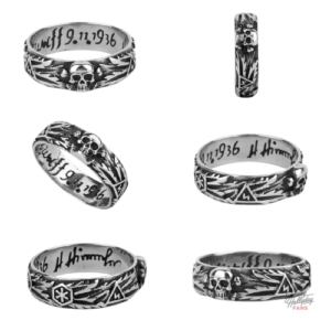 Bague inspirée par Johnny Hallyday, design crâne audacieux