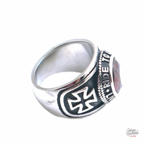 Bague Live to ride inspirée par Johnny Hallyday