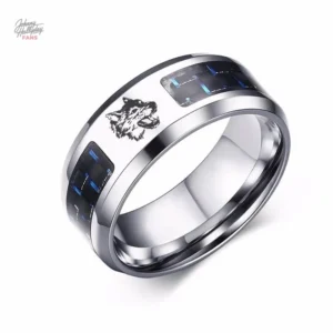 Bague Johnny Hallyday Loup - modèle argenté