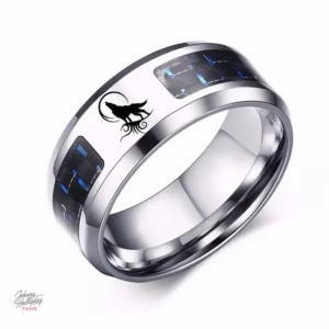 Bague Johnny Hallyday - modèle noir élégant