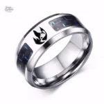 Bague Loup - collection Johnny Hallyday, finition mate