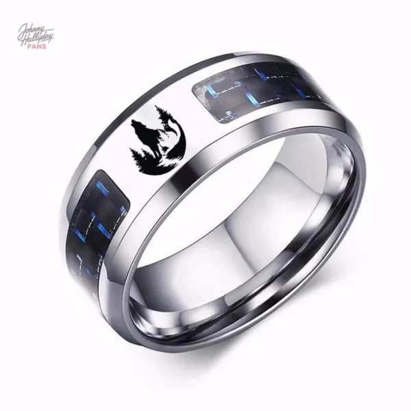 Bague Loup - collection Johnny Hallyday, finition mate