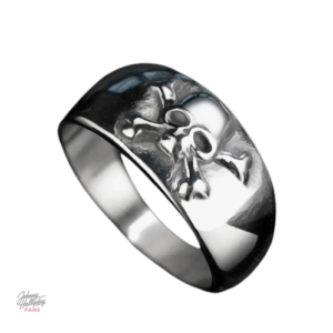 Bague Skull Johnny Hallyday en acier inoxydable