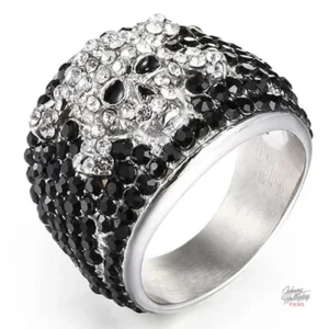 Bague en zircons inspirée par Johnny Hallyday