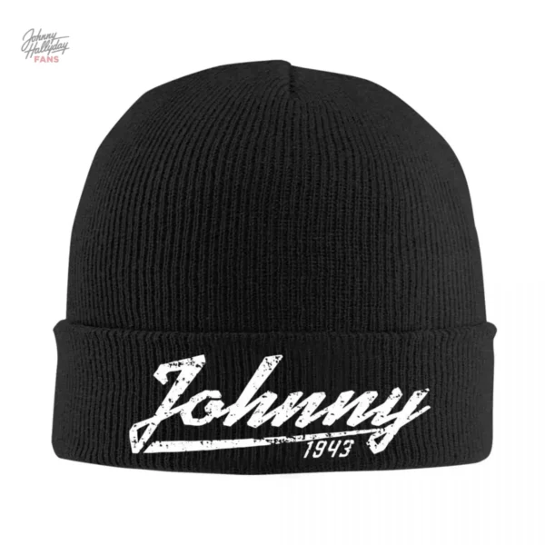 Bonnet Johnny Hallyday, design moderne, choix de 6 couleurs