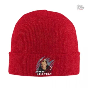 Bonnet Johnny Hallyday modèle 3 en bleu