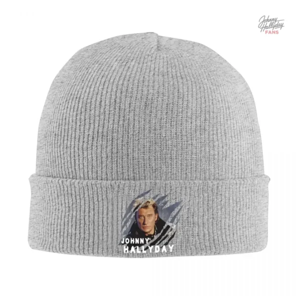 Bonnet Johnny Hallyday modèle 3 en gris