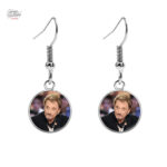 Boucles d'oreilles aux couleurs de Johnny Hallyday