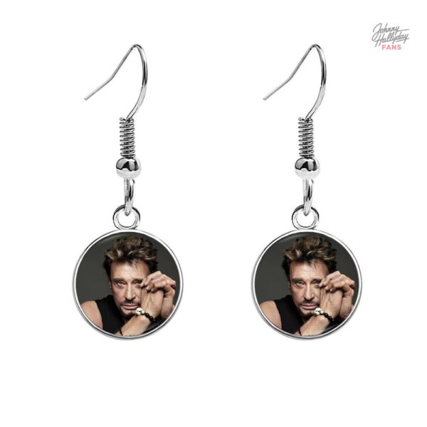 Modèle 1 : Boucles d'oreilles Johnny Hallyday