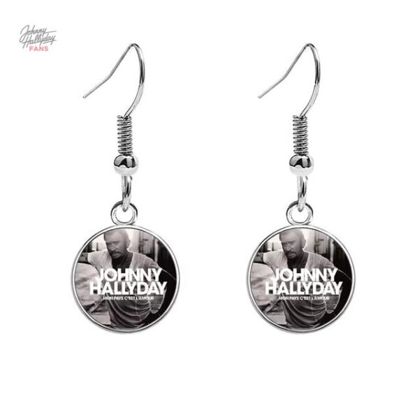Boucles d'oreilles hommage à la carrière de Johnny