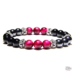 Style rock avec bracelet de perles Johnny Hallyday