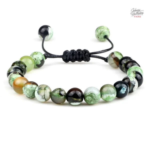 Bracelet Johnny Hallyday - perles colorées, accessoire tendance