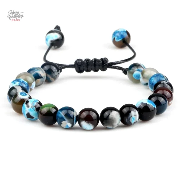 Bracelet Johnny Hallyday - perles artisanales, fait main