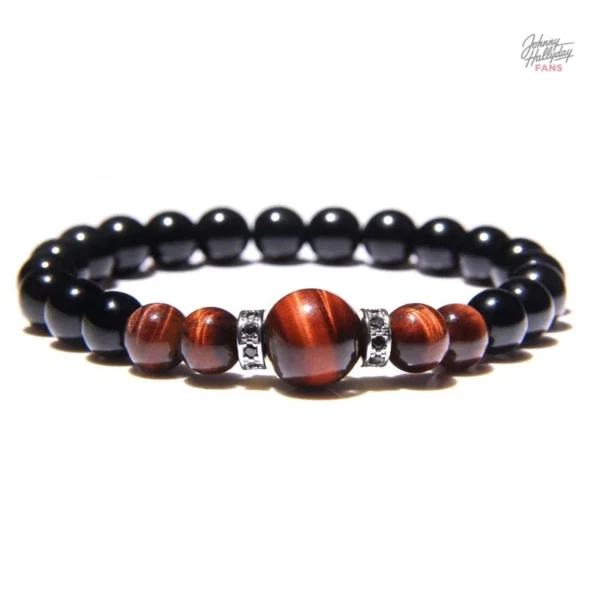 Bracelet de perles - Inspiration rock Johnny Hallyday
