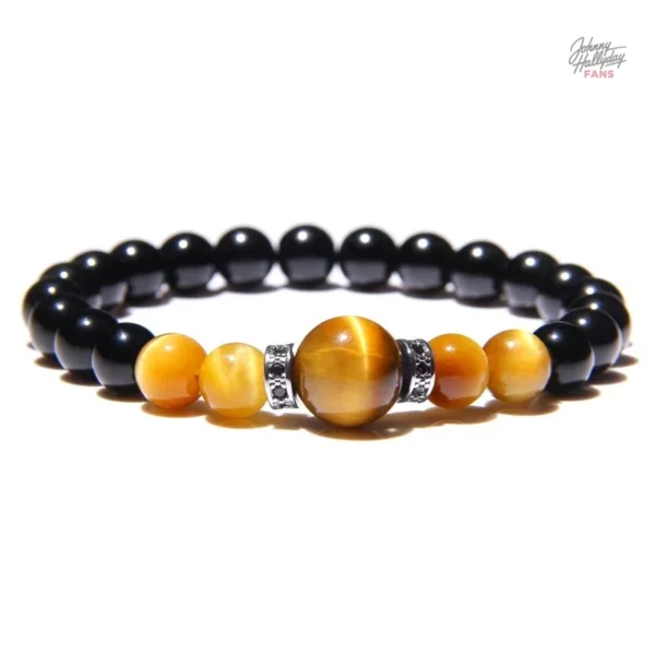 Bracelet de perles - Modèle tendance Johnny Hallyday