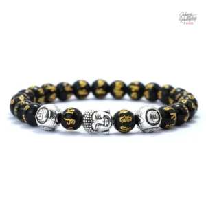 Bracelet de perles Johnny Hallyday Bouddha