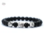 Bracelet Bouddha Johnny Hallyday modèle noir