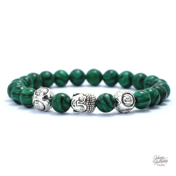 Bracelet de perles Johnny Hallyday en bleu
