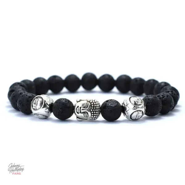 Bracelet de perles Johnny Hallyday modèle rouge