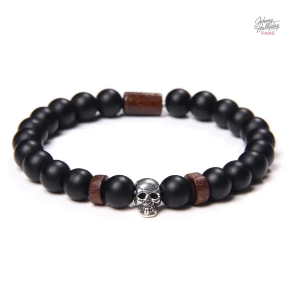 Bracelet crâne - hommage à Johnny Hallyday