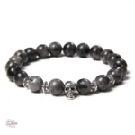 Bracelet Hallyday - crâne en perles raffinées