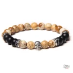 Bracelet de perles - crâne emblématique Hallyday