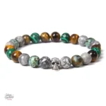 Bracelet de perles Hallyday - design crâne