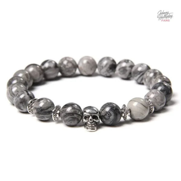 Bracelet crâne Johnny Hallyday - style audacieux