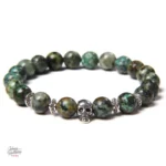 Bracelet crâne en perles - collection Hallyday