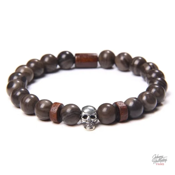 Bracelet Hallyday - motif crâne original