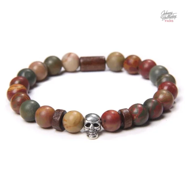 Bracelet Johnny - perles élégantes et crâne