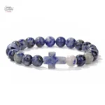 Bracelet de perles Johnny Hallyday Croix