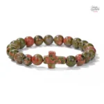Bracelet de perles Croix Johnny Hallyday version