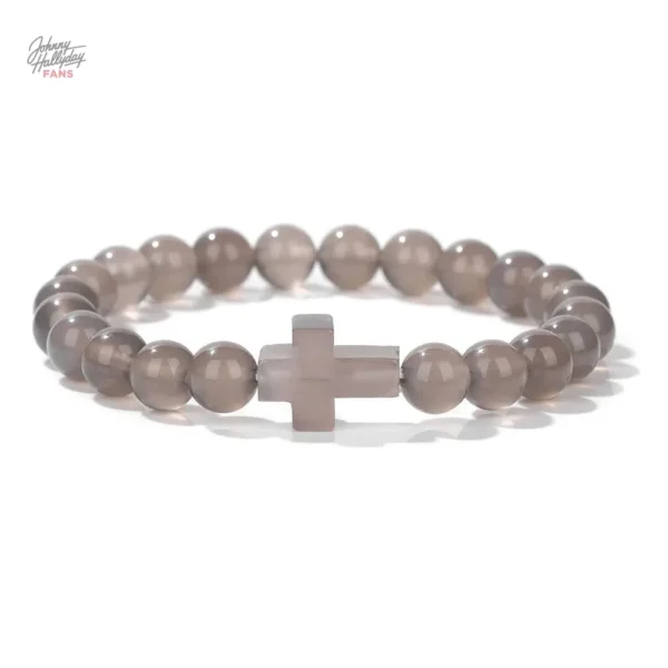 Bracelet perles Croix Johnny Hallyday édition 4