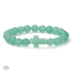 Bracelet de perles Croix Johnny Hallyday style 6