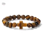 Bracelet Croix Johnny Hallyday en perles modèle 7
