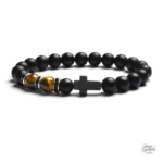 Bracelet de perles Johnny Hallyday Croix